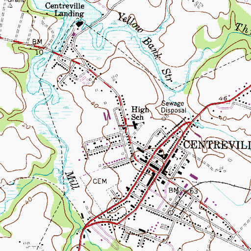 Topographic Map of Mother of Sorrows Roman Catholic Church, MD