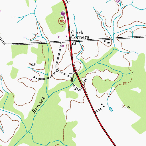 Topographic Map of Mount Olive Cemetery, MD