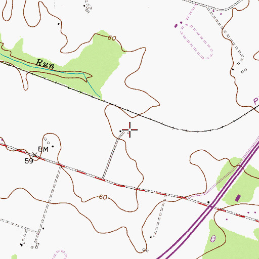 Topographic Map of Orchard View, MD