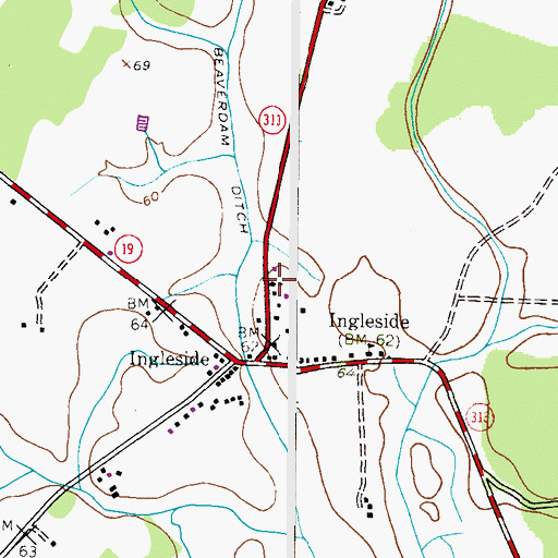 Topographic Map of Saint Paul United Methodist Church, MD