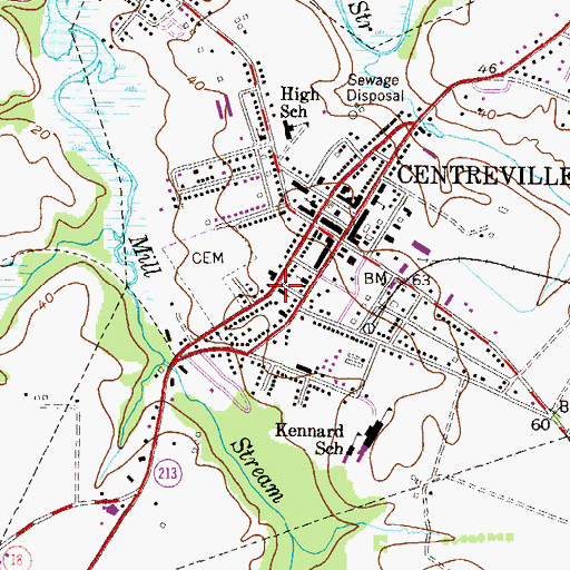 Topographic Map of Saint Pauls Episcopal Church, MD