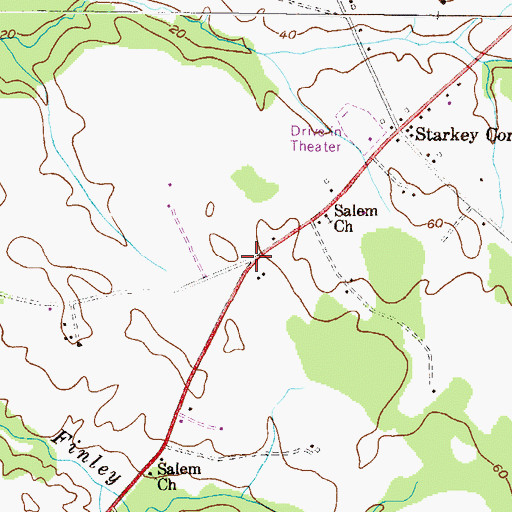 Topographic Map of Sparks Corner, MD