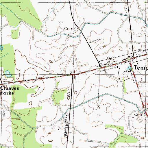 Topographic Map of Templeville School (historical), MD