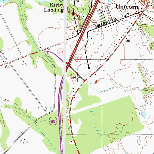Topographic Map of Unicorn Medical Center, MD