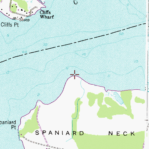 Topographic Map of Upper Spaniards Point, MD