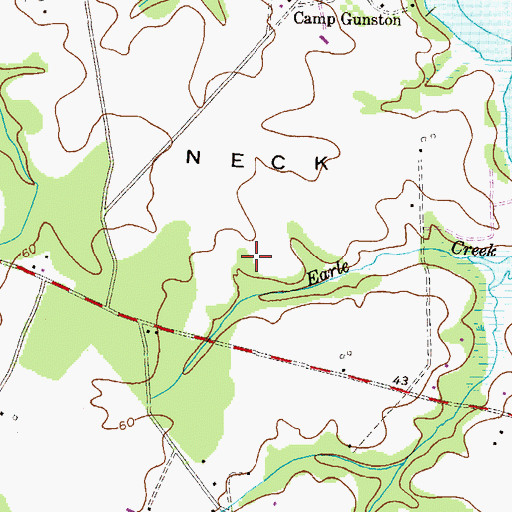 Topographic Map of Woodstream, MD