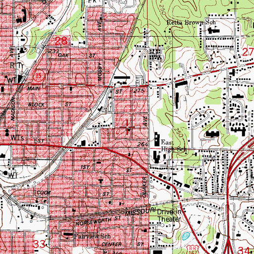 Topographic Map of Church of God in Christ, AR