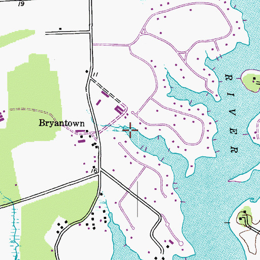 Topographic Map of Belle Point Farm, MD