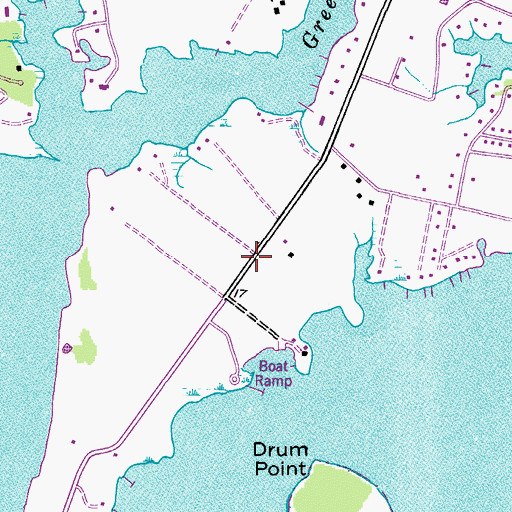 Topographic Map of Bennetts Point, MD