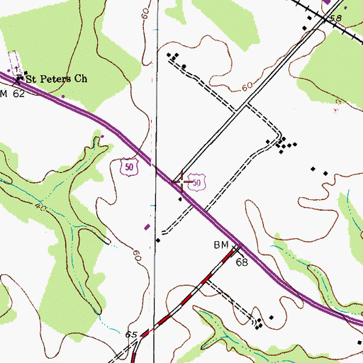 Topographic Map of Bloomingdale, MD