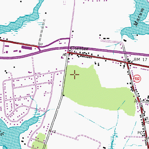 Topographic Map of Bridge Point, MD