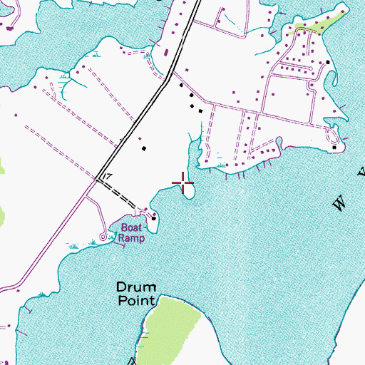 Topographic Map of Browns Landing, MD