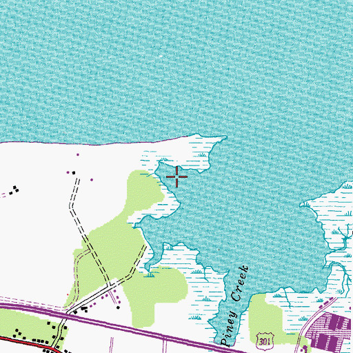 Topographic Map of Bryans Cove, MD