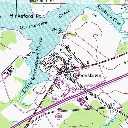 Topographic Map of Calvary United Methodist Church, MD