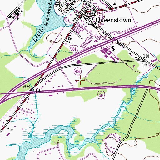 Topographic Map of Chesapeake Village Shopping Center, MD