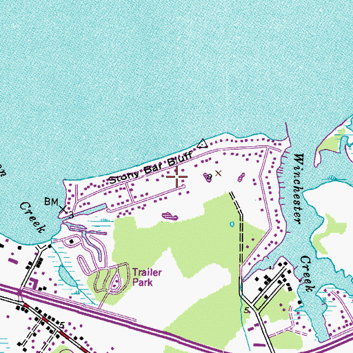 Topographic Map of Chester River Beach, MD