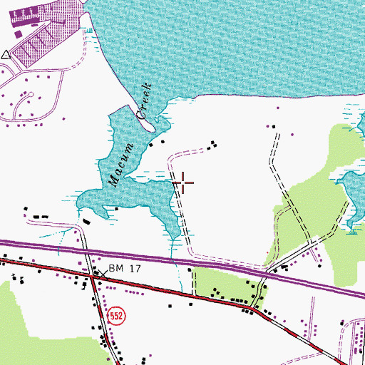 Topographic Map of Chesterhaven Beach, MD