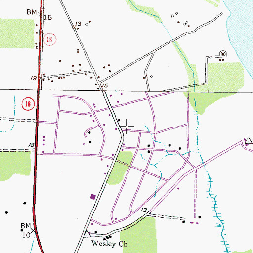 Topographic Map of Cloverfields, MD