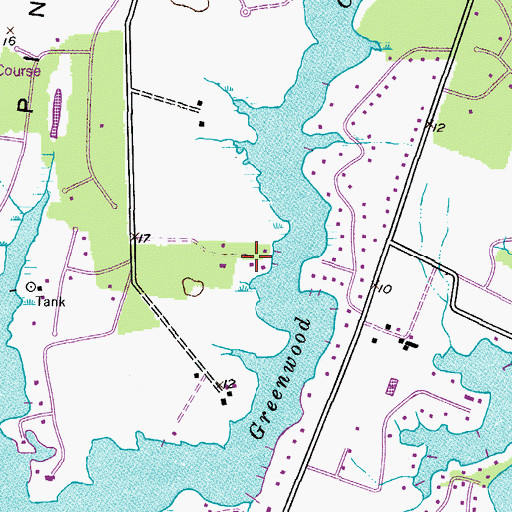 Topographic Map of Country Acres, MD