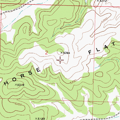 Topographic Map of Horse Flat, AZ