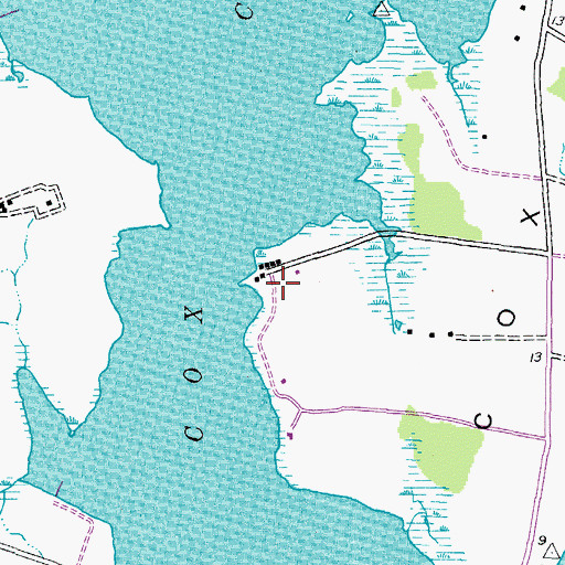 Topographic Map of Cox Creek Acres, MD