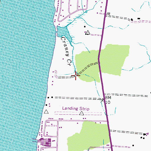 Topographic Map of Craney Creek Estates, MD