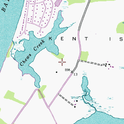 Topographic Map of Crosswinds, MD