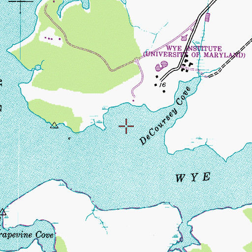 Topographic Map of De Coursey Island (historical), MD
