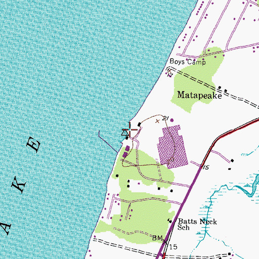 Topographic Map of Ferry Landing, MD
