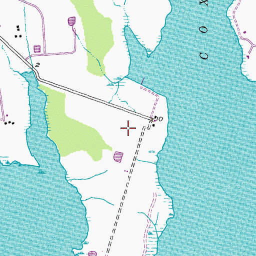 Topographic Map of Goose Point Estates, MD
