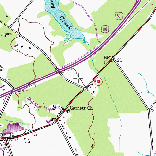 Topographic Map of Queen Anne's Emergency Medical Center, MD