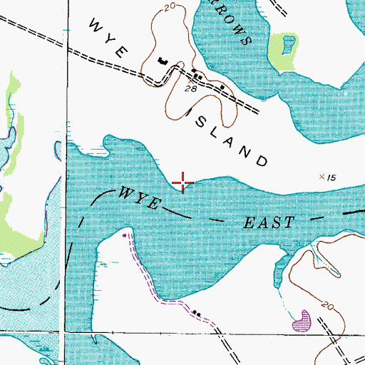 Topographic Map of Island Point, MD