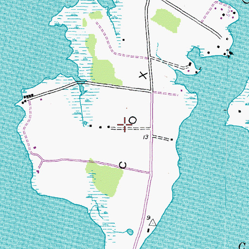 Topographic Map of Island View, MD