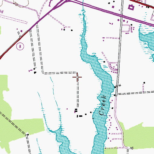 Topographic Map of Kangaroo Beach, MD