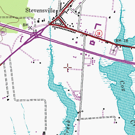Topographic Map of Kent Cove, MD
