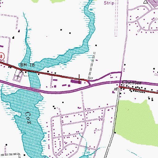Topographic Map of Kent Island Shopping Center, MD
