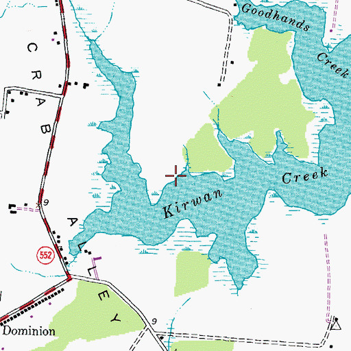 Topographic Map of Kirwans Landing, MD
