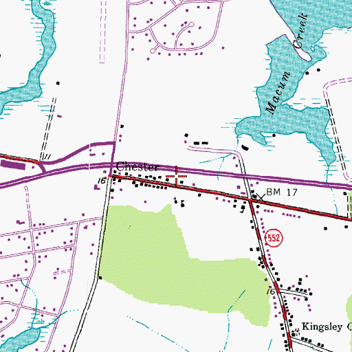 Topographic Map of Little Chester Plaza Shopping Center, MD