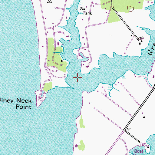 Topographic Map of Little Greenwood Creek, MD