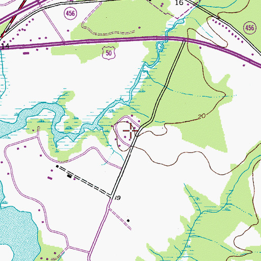 Topographic Map of Mainbrace, MD