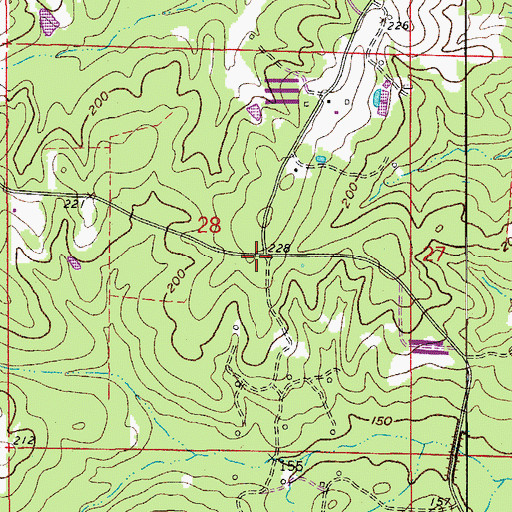 Topographic Map of Dry Run School (historical), AR