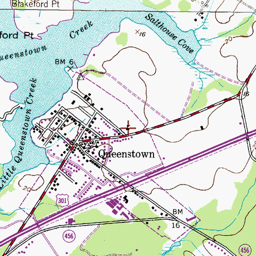 Topographic Map of New Covenant Church, MD