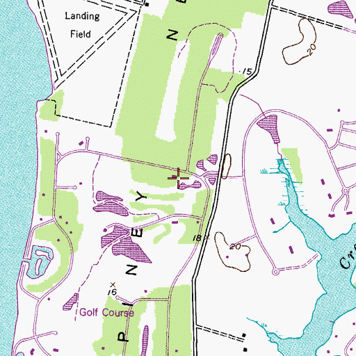 Topographic Map of Prospect Bay Country Club, MD