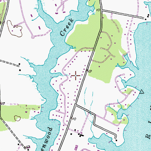 Topographic Map of Queen Annes Acres, MD