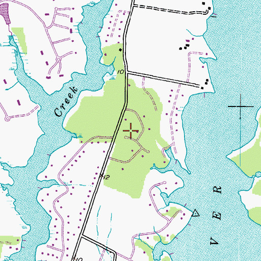 Topographic Map of Queen Anne Woods, MD