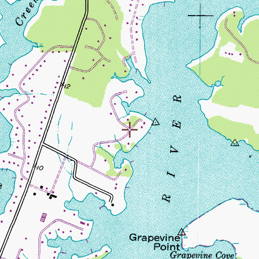 Topographic Map of Queen Annes on Wye, MD