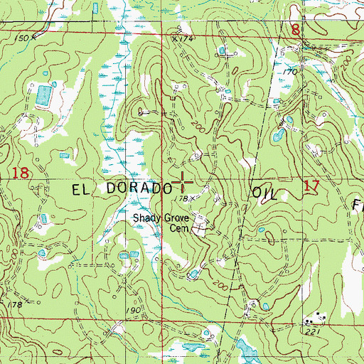 Topographic Map of East El Dorado Oil Field, AR