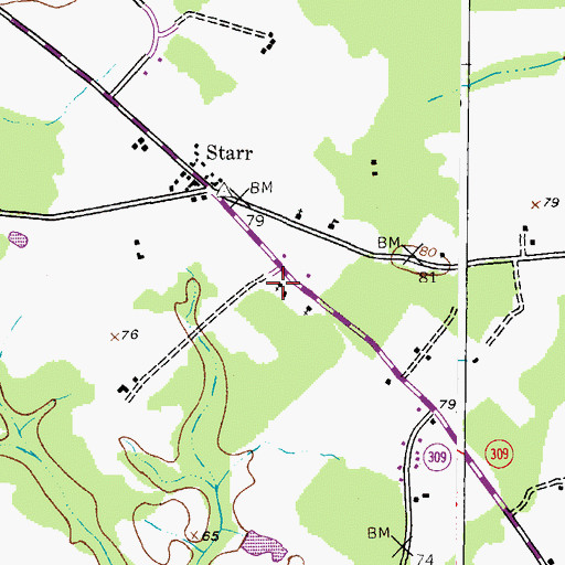 Topographic Map of Richard Asbury United Methodist Church, MD