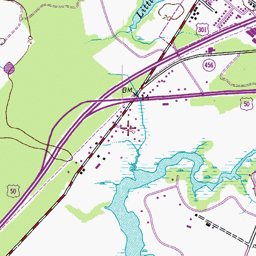 Topographic Map of River Bend Estates, MD