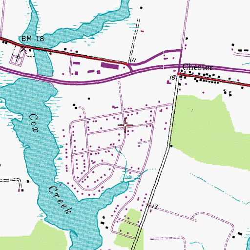 Topographic Map of Saint Christophers Catholic Church, MD